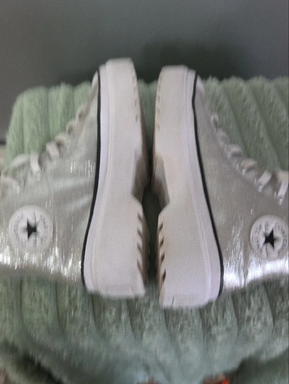 Converse Chuck Taylor All Star Lugged Lift Platform Glitter Canvas High Top Sz 3